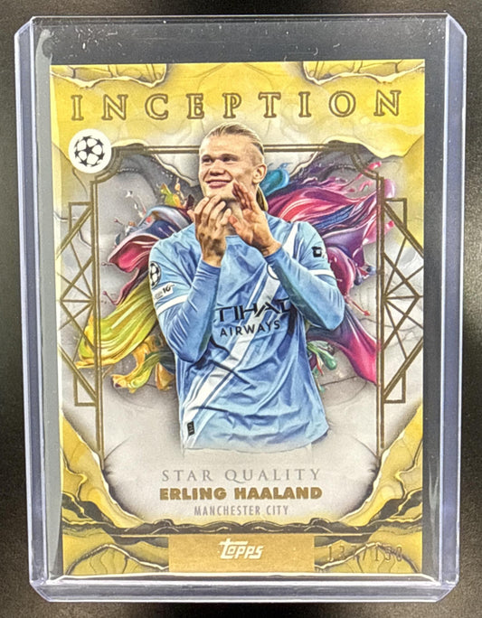 Erling Haaland Topps Inception UCC 2025-26 Yellow Foil /150 Manchester City