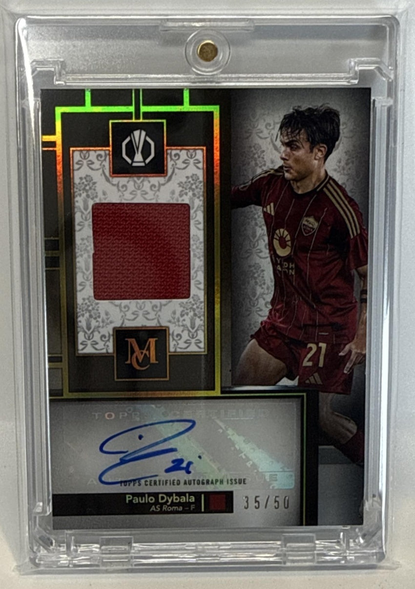 Paulo Dybala Topps Museum Collection UCC 2024-25 Auto Relics Gold /50 AS Roma