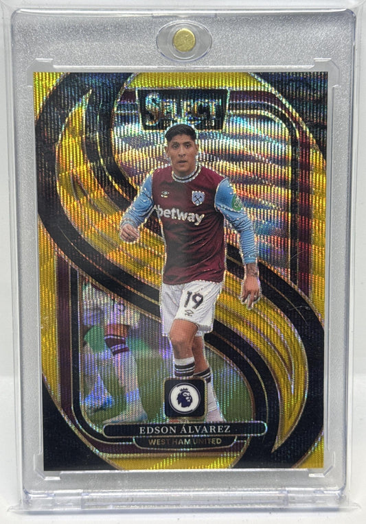 Edson Alvarez Panini Select PL 2024-25 Mezzanine Gold Wave /10 West Ham United