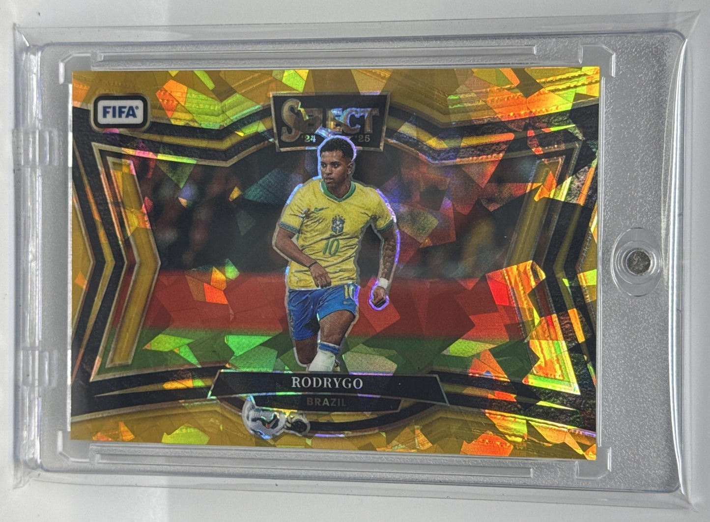 Rodrygo Panini Select FIFA 2024-25 Field Gold Ice /10 Brazil