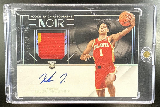 Jalen Johnson Panini Noir 2021-22/99 RC Auto Atlanta Hawks