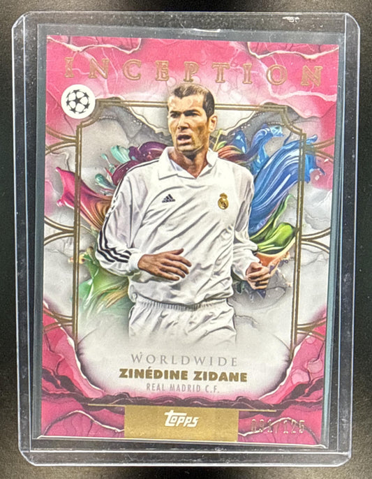 Zinedine Zidane Topps Inception UCC 2025-26 Magenta Foil /125 Real Madrid C.F.