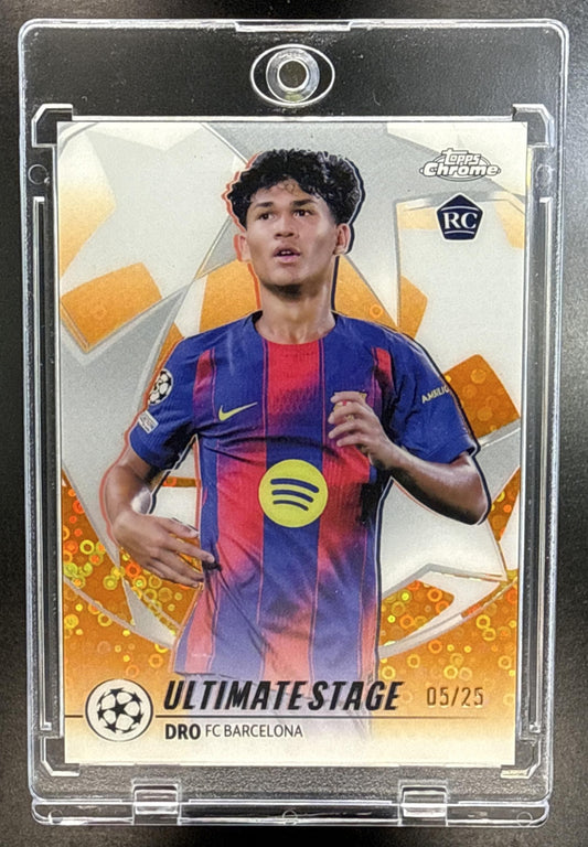 Dro Fernandez Topps UCC 2025-26 Orange Refractor /25 FC Barcelona
