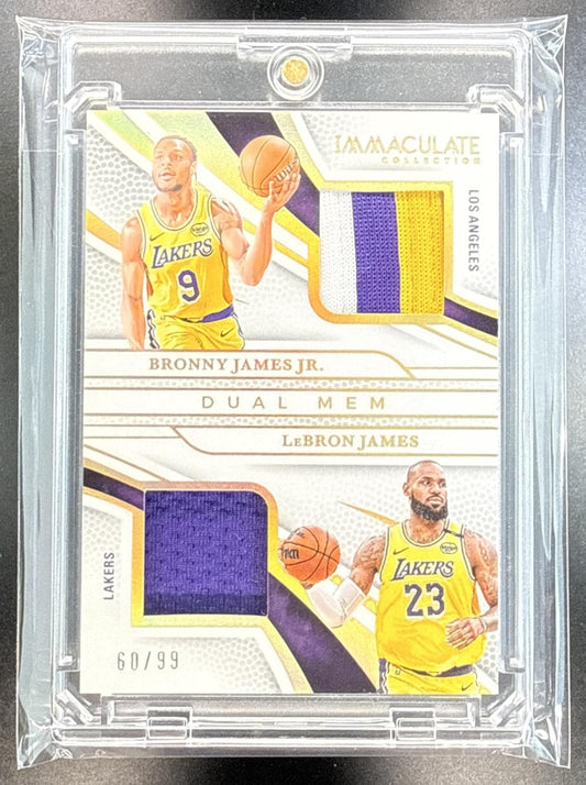Bronny James Jr. LeBron Immaculate Collection 2024-25 /99 MEM Los Angeles Lakers