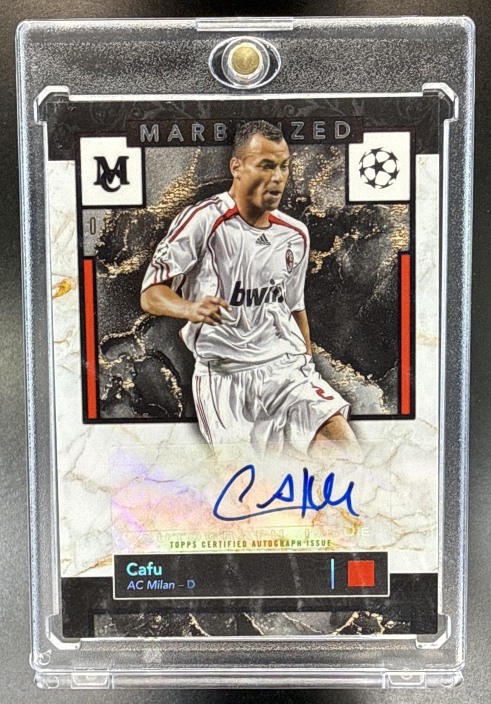 Cafu Topps Museum Collection UCC 2024-25 Black Diamond /10 Auto AC Milan