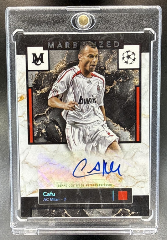 Cafu Topps Museum Collection UCC 2024-25 Black Diamond /10 Auto AC Milan
