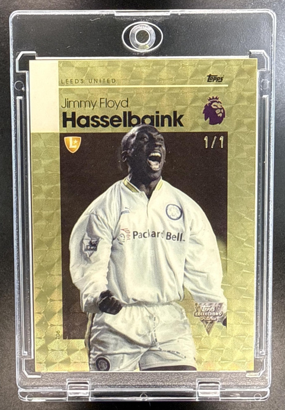Jimmy Floyd Hasselbaink Topps Total Football 2025-26 Gold 1/1 Leeds United