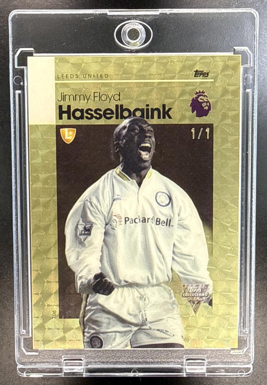 Jimmy Floyd Hasselbaink Topps Total Football 2025-26 Gold 1/1 Leeds United