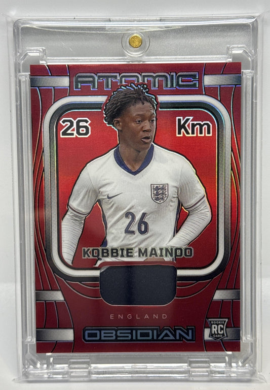 Kobbie Mainoo Panini Obsidian 2023-24 Electric Etch Red Flood /10 MEM RC England