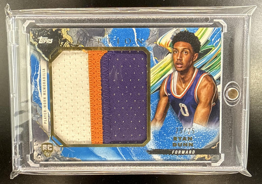 Ryan Dunn Topps Inception 2024-25 Blue /25 MEM RC Phoenix Suns