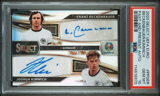 Kimmich/Beckenbauer Panini Select UEFA Euro 2020-21 /50 Auto PSA 10 Germany