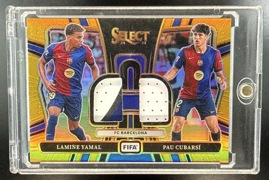 Lamine Yamal Pau Cubarsi Panini Select FIFA 2024-25 Gold /10 MEM FC Barcelona