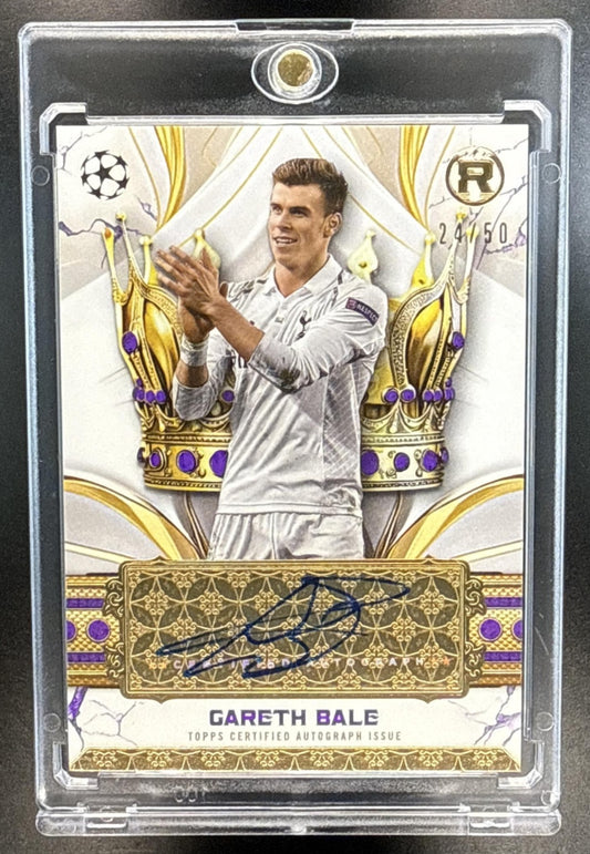 Gareth Bale Topps Reverence UCC 2024-25 Purple /50 Auto Tottenham Hotspur