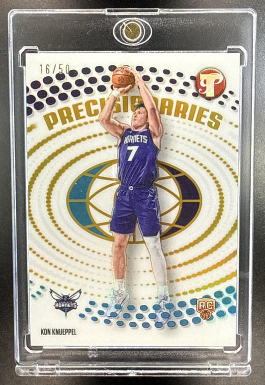 Kon Knueppel Topps Pristine 2025-26 Gold Refractor /50 RC Charlotte Hornets