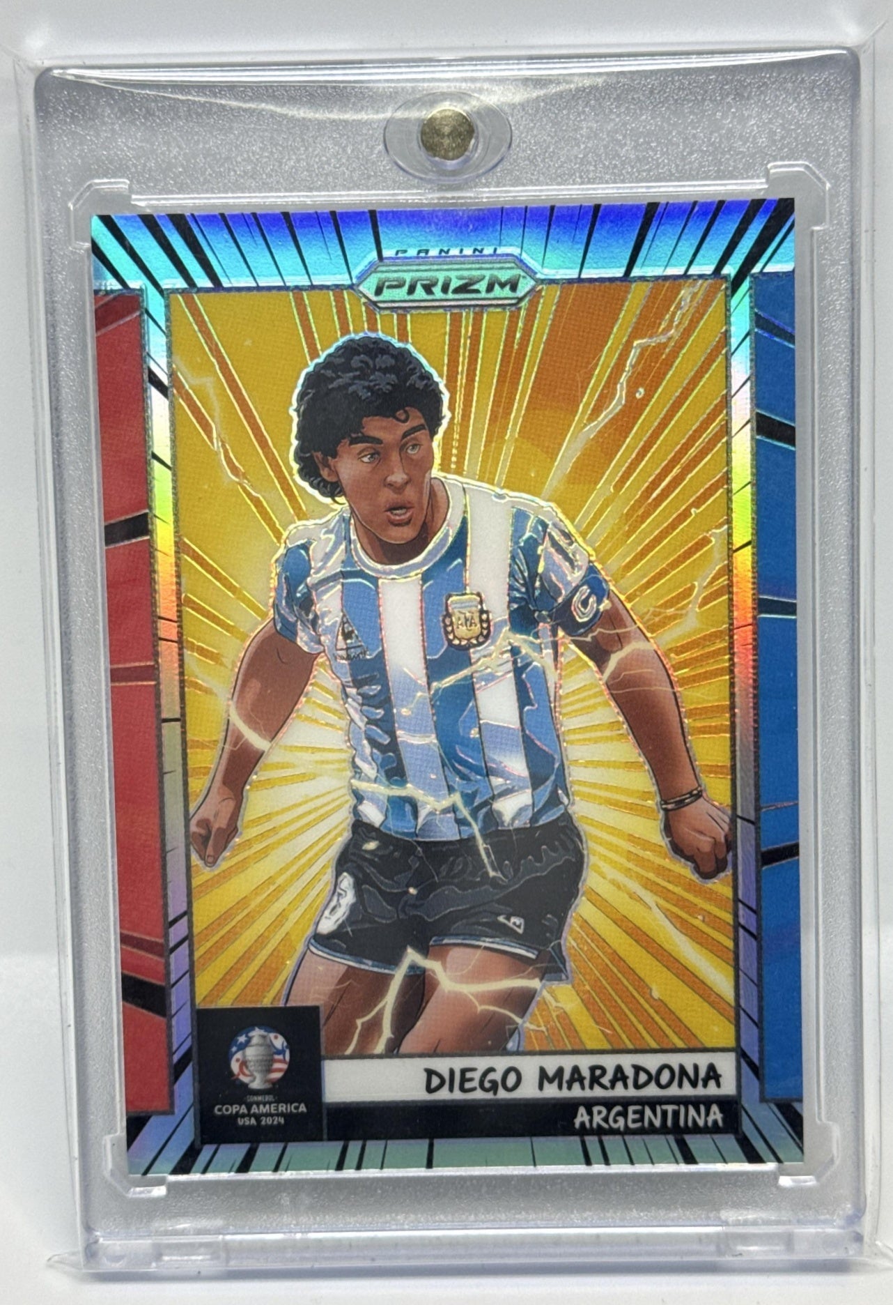 Diego Maradona Panini Prizm Copa America 2024-25 Manga SSP Argentina