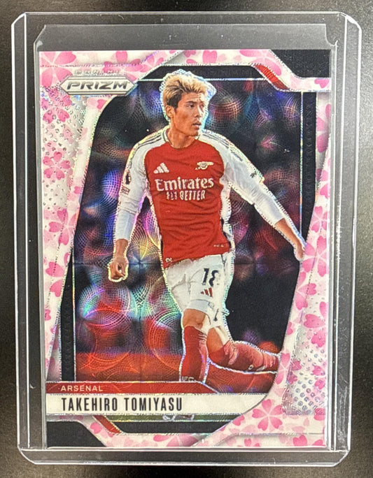 Takehiro Tomiyasu Panini Prizm PL 2024-25 Choice Cherry Blossom /20 Arsenal