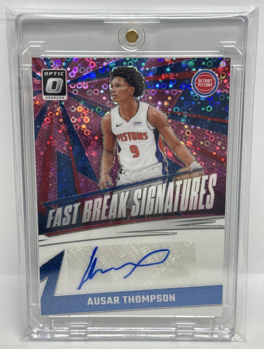 Ausar Thompson Panini Donruss Optic 2024-25 Pink /25 Auto Detroit Pistons