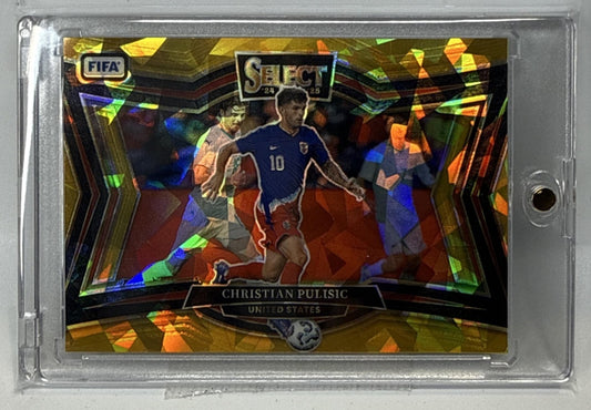 Christian Pulisic Panini Select FIFA 2024-25 Field Gold Ice /10 United States