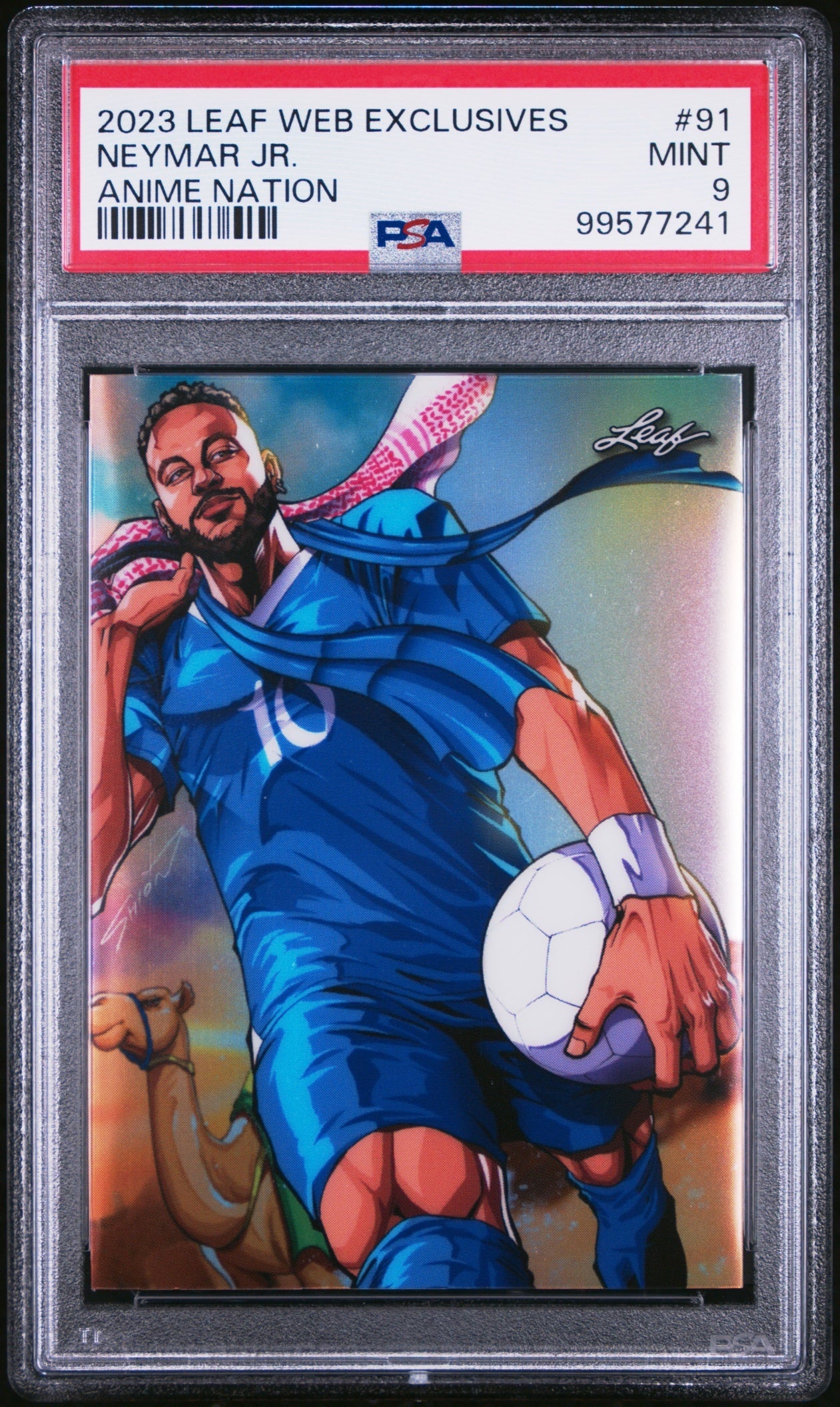 Neymar Jr. Leaf Web Exclusives 2023 Anime Nation PSA 9