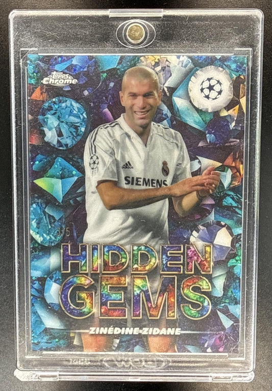 Zinedine Zidane Topps Chrome 2025 Hidden Gems Real Madrid