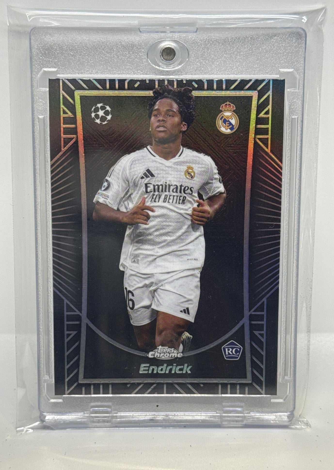 Endrick Topps Chrome UCC 2024-25 Shadow Etch RC Real Madrid C.F.