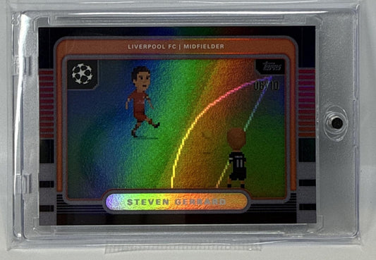 Steven Gerrard Topps UEFA CC 2025-26 8Bit Shots Black Foil /10 Liverpool FC