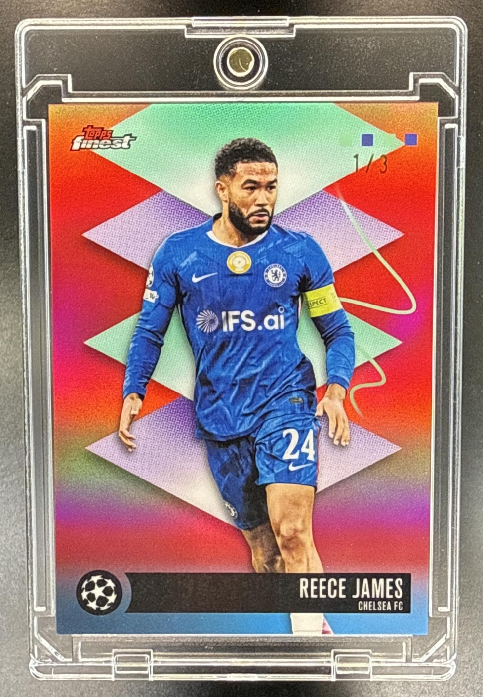Reece James Topps UCC Finest 2025-26 Red Refractor /3 Chelsea FC