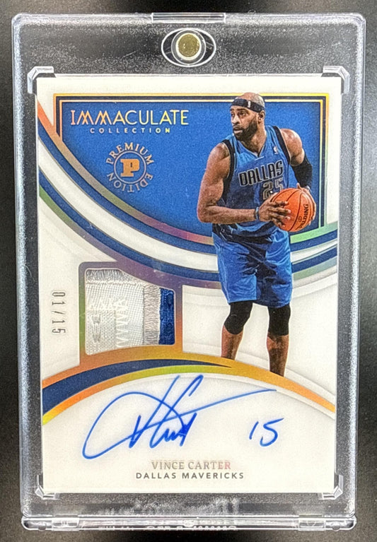 Vince Carter Panini Immaculate Collection 2021-22/15 Auto Dallas Mavericks