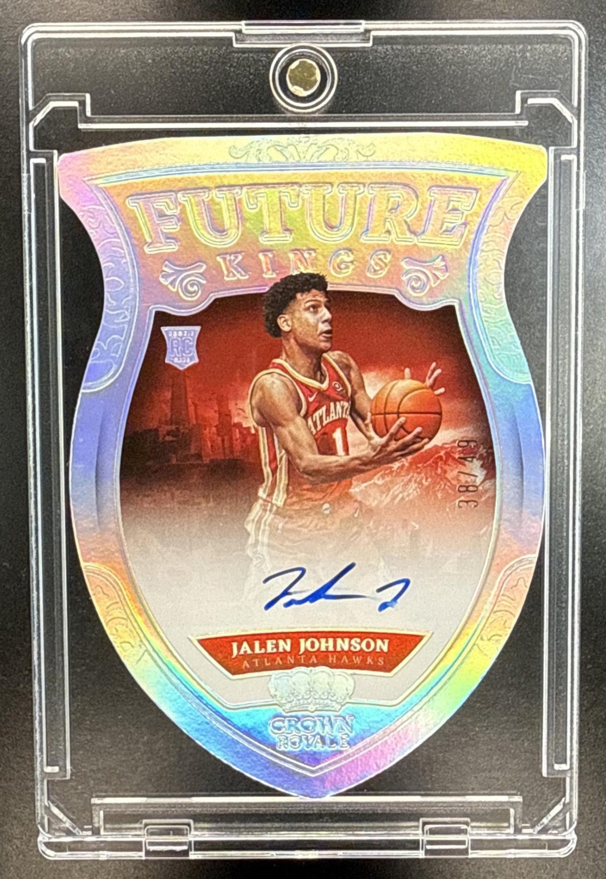Jalen Johnson Panini Crown Royale 2021-22/49 RC Auto Atlanta Hawks
