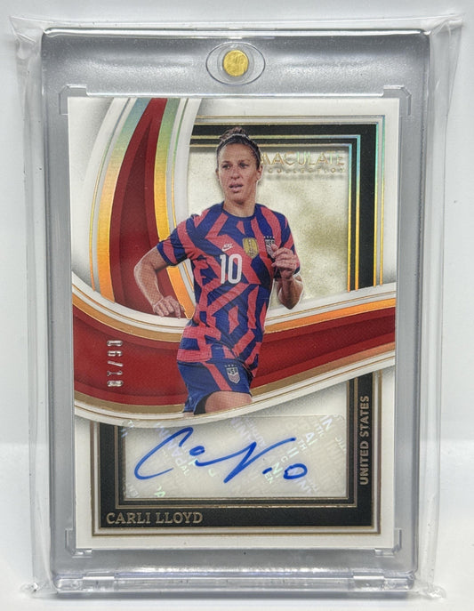 Carli Lloyd Panini Immaculate Collection 2023-24 Gold /10 Auto USA