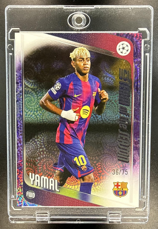 Lamine Yamal Topps Carnaval UEFA 2025-26 Samba Purple /75 FC Barcelona