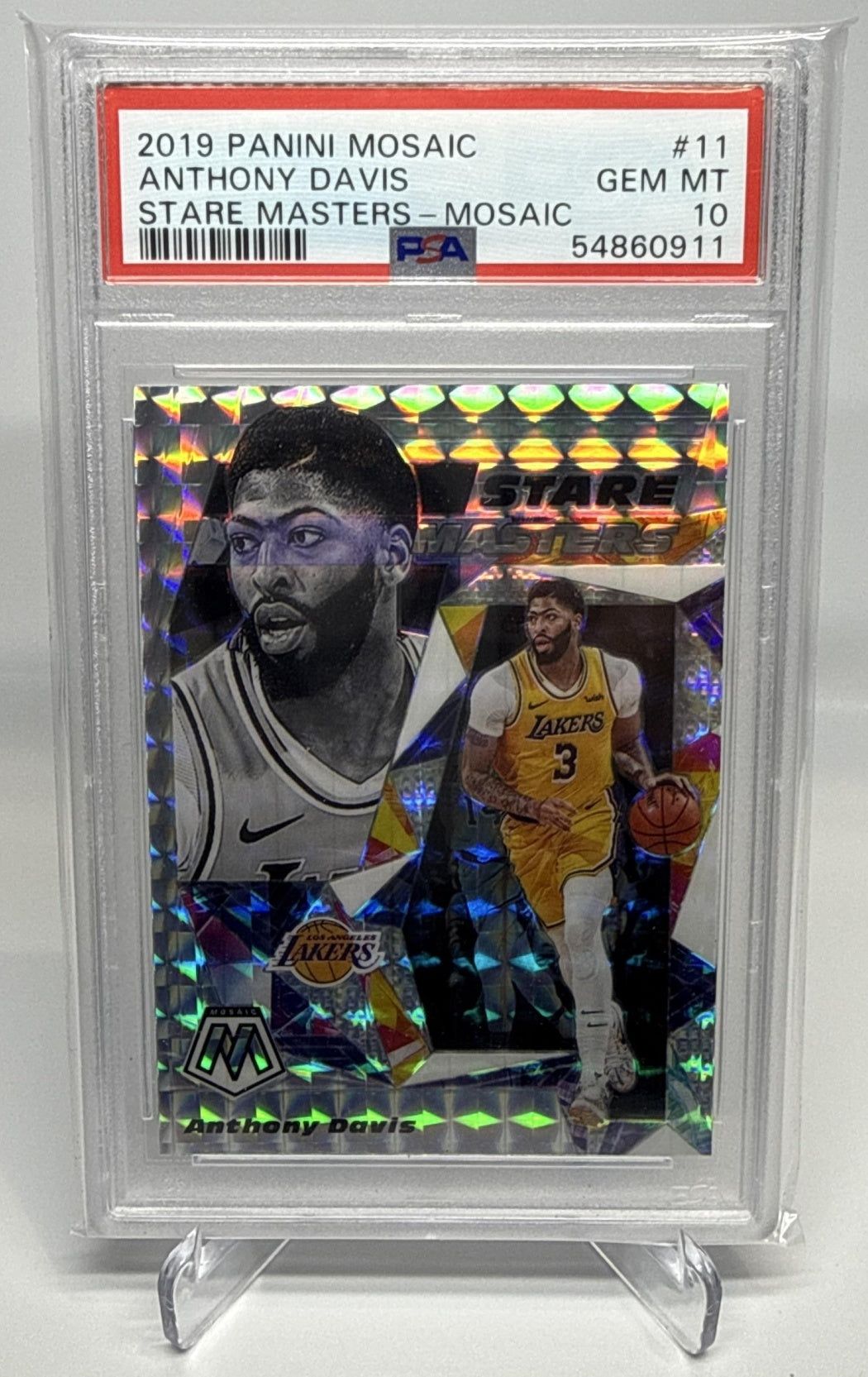 Anthony Davis Panini Mosaic 2019-20 Mosaic PSA 10 Los Angeles Lakers