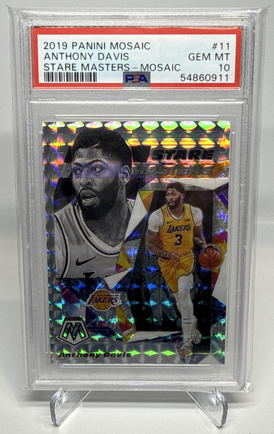 Anthony Davis Panini Mosaic 2019-20 Mosaic PSA 10 Los Angeles Lakers
