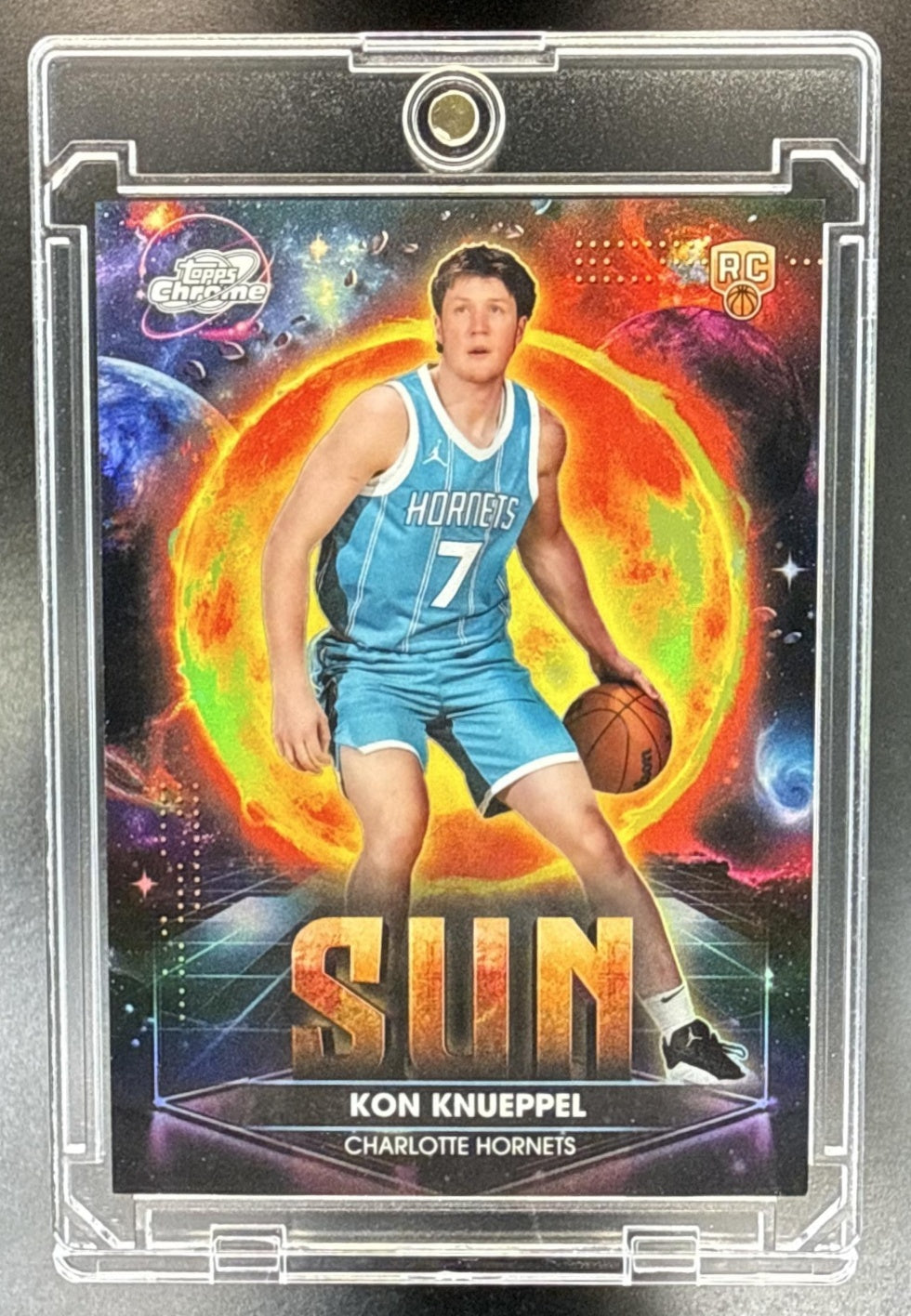 Kon Knueppel Topps Cosmic Chrome 2025-26 Sun RC SSP Charlotte Hornets