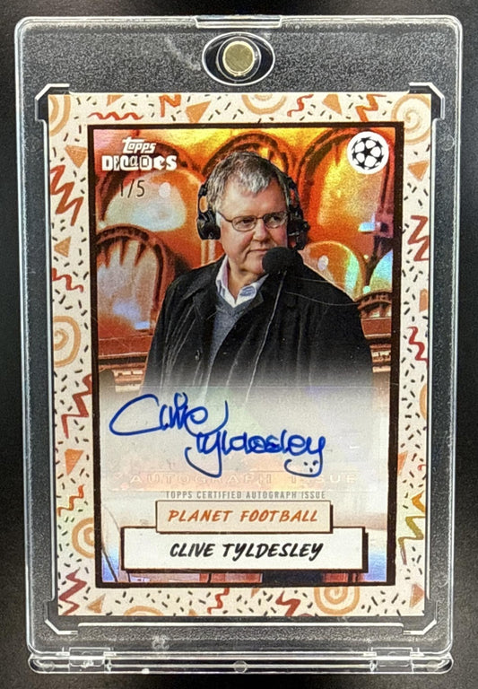 Clive Tyldesley Topps Decades 2024 Planet Football Auto /5