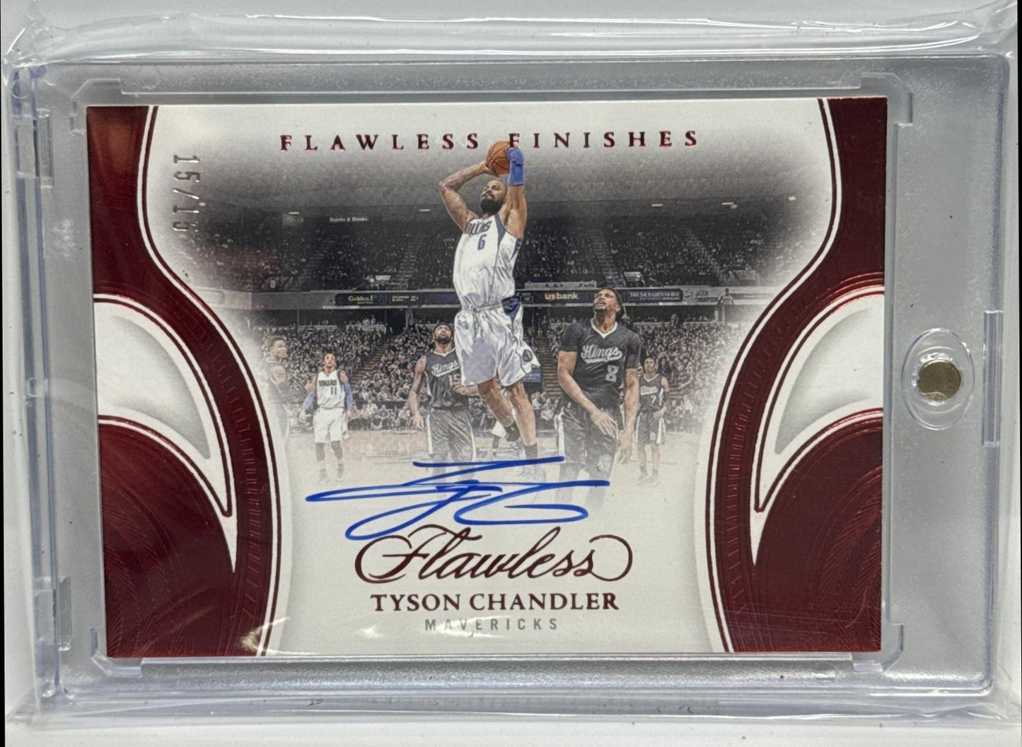 Tyson Chandler Panini Flawless 2024-25 Finishes Ruby /15 Auto Dallas Mavericks
