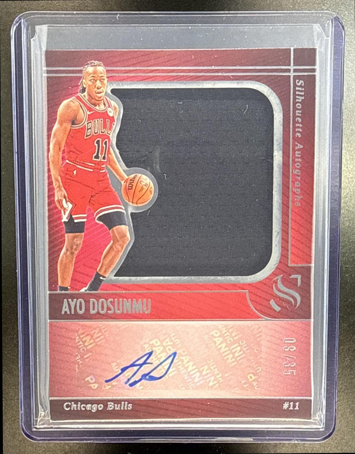 Ayo Dosunmu Panini Silhouette 2024-25 Auto /35 Chicago Bulls