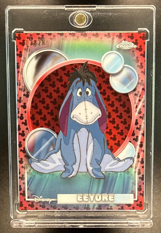 2026 Topps Chrome Disney Eeyore Mickey Mouse Red & Black Refractor /28