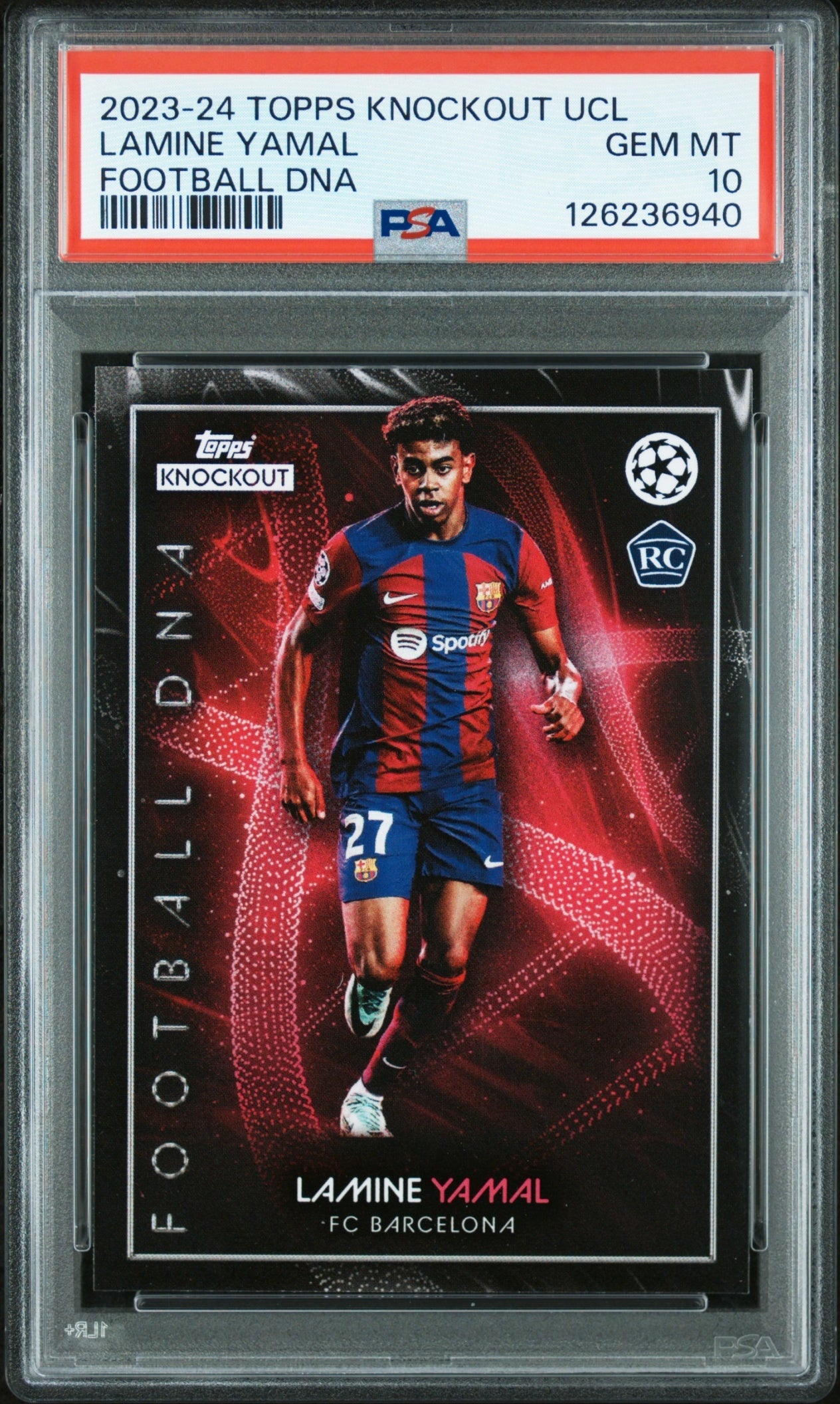 Lamine Yamal Topps Knockout UCL 2023-24 PSA 10 RC FC Barcelona
