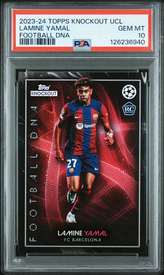Lamine Yamal Topps Knockout UCL 2023-24 PSA 10 RC FC Barcelona