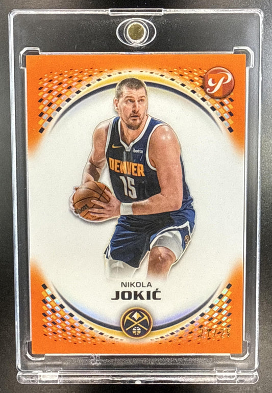 Nikola Jokic Topps Pristine 2025-26 Orange Refractor /25 Denver Nuggets