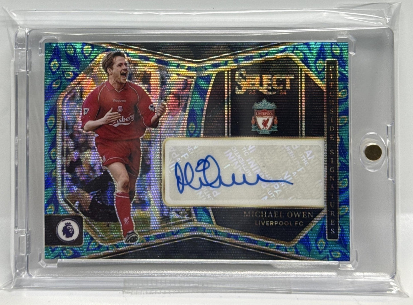 Michael Owen Panini Select PL 2023-24 Peacock Auto Liverpool FC