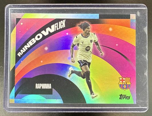 Raphinha Topps FC Barcelona Team Set 2025-26 Rainbow Flick