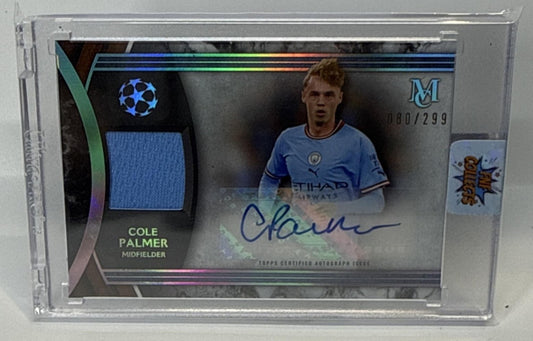 Cole Palmer Topps Museum Collection UCL 2022-23 Auto Relics /299 Manchester City