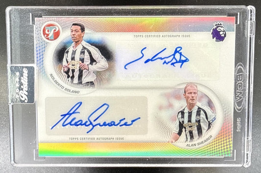 Nolberto Solano Alan Shearer Topps Pristine PL 2025-26 Auto Newcastle United