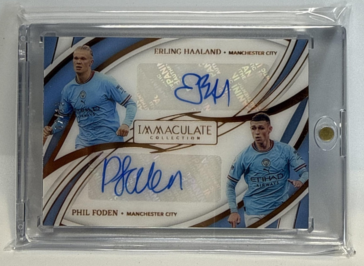 Erling Haaland Phil Foden Panini Immaculate Collection 2022 /15 Manchester City