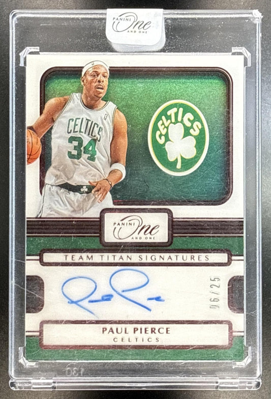 Paul Pierce Panini One & One 2022-23 Red /25 Auto Boston Celtics