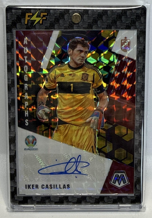 Iker Casillas Mosaic UEFA EURO 2021 Mosaic Choice Black Gold /8 Auto Spain