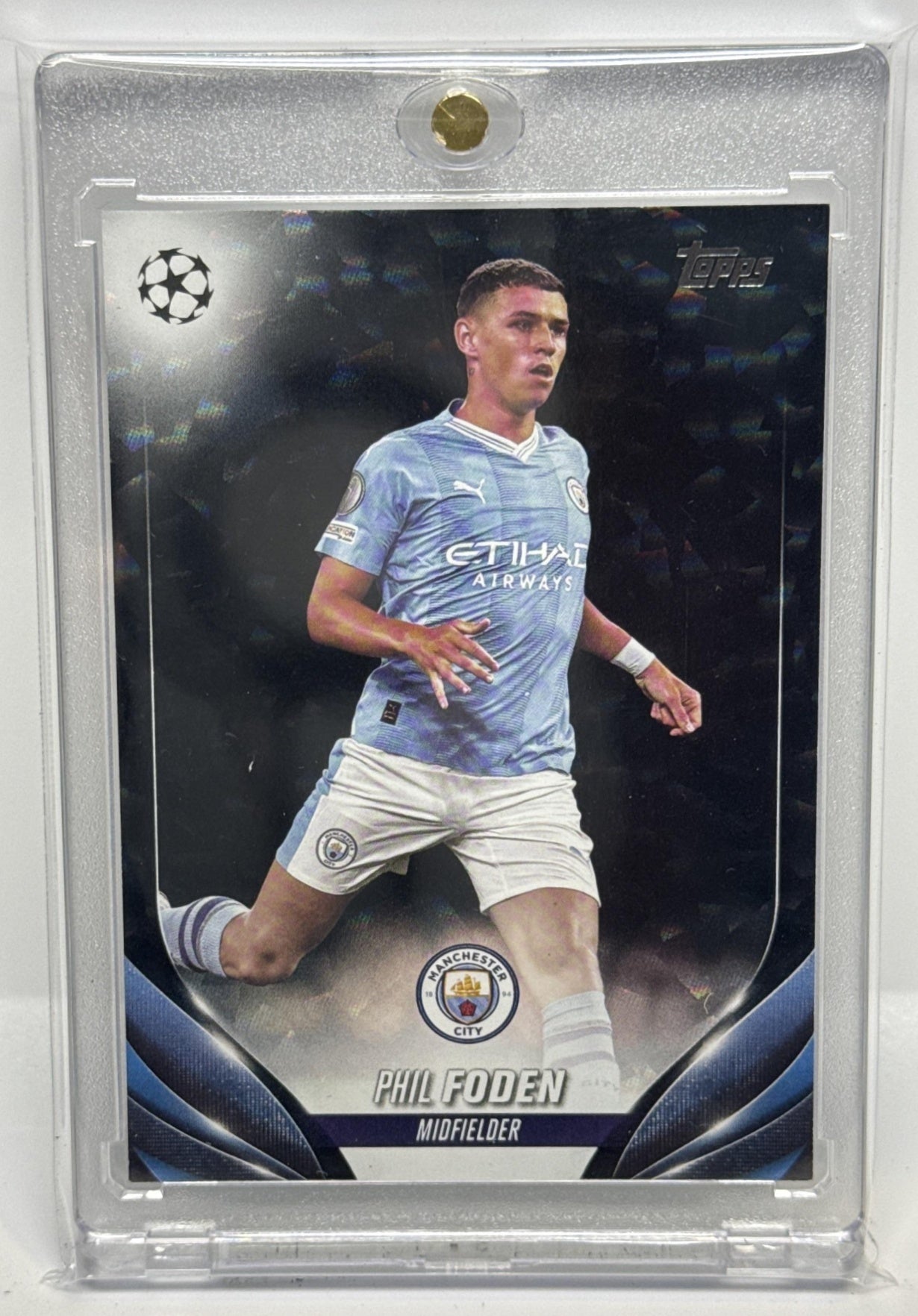 Phil Foden Topps UCC 2023-24 Icy Black Foilboard /10 Manchester City