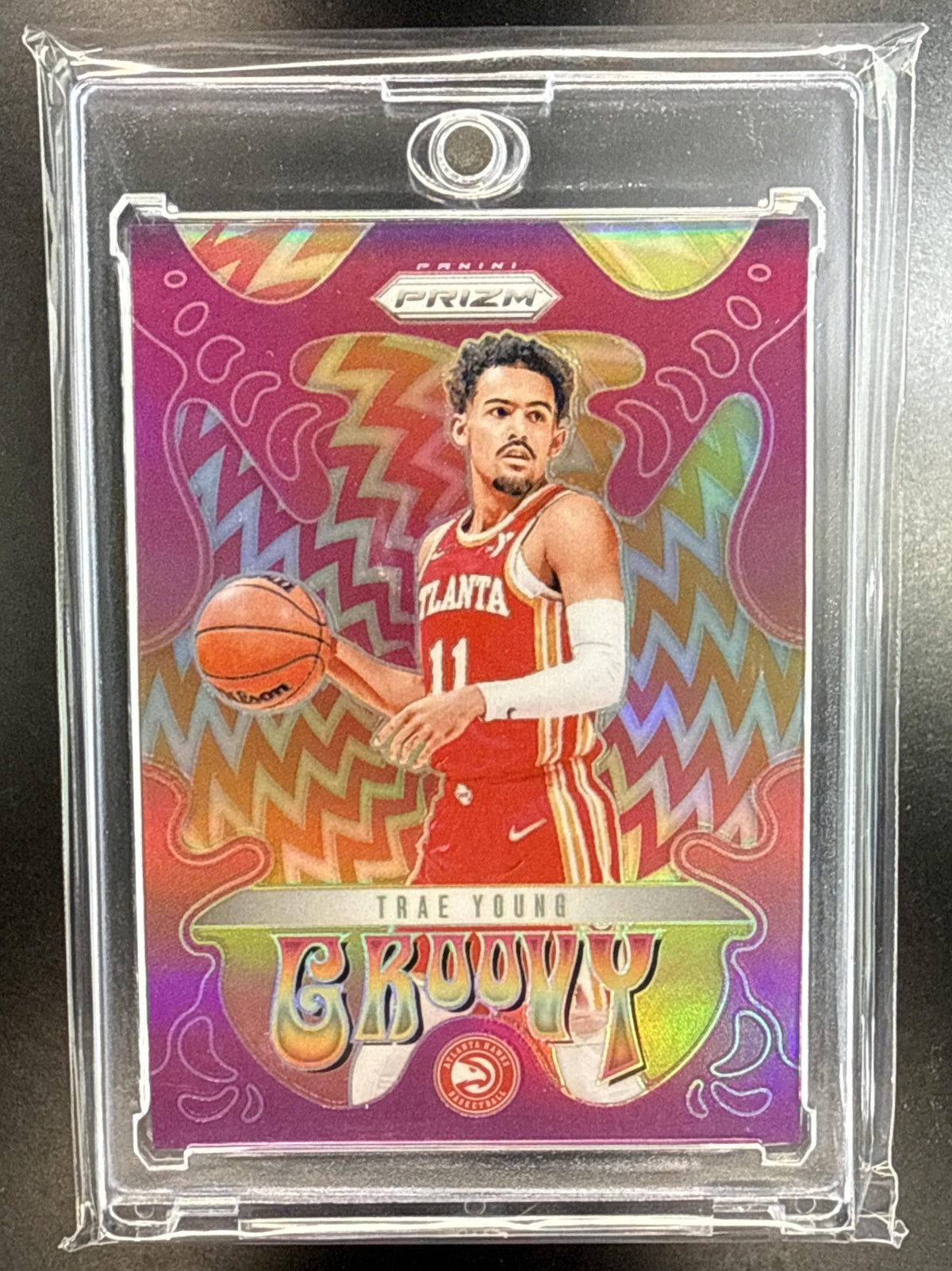 Trae Young Panini Prizm 2024-25 Groovy Atlanta Hawks